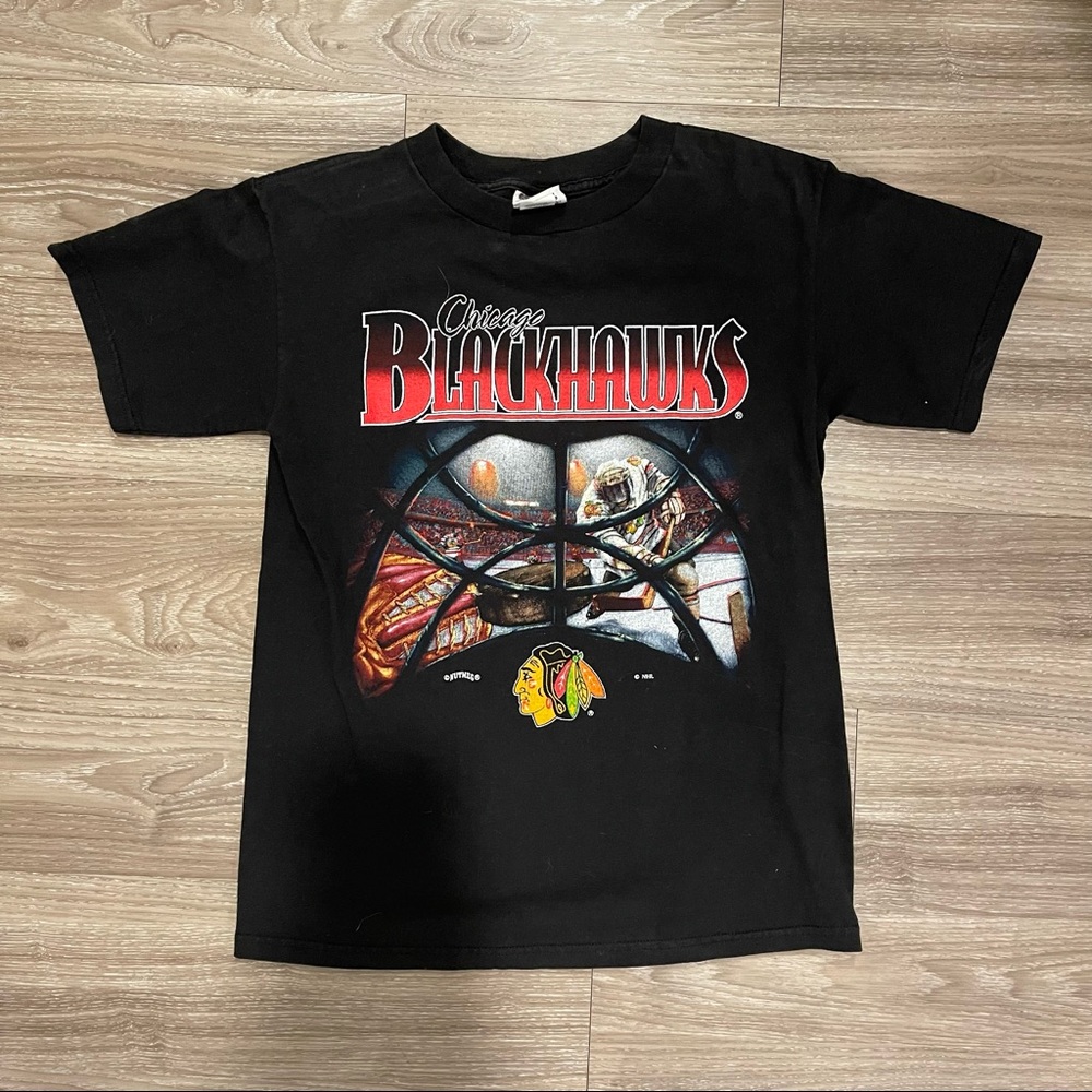 Vintage Nutmeg Chicago Blackhawks T-Shirt - Size Large